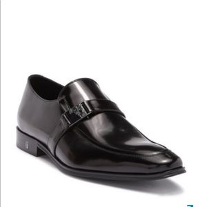 VERSACE COLLECTION Spazzolato Leather Loafer